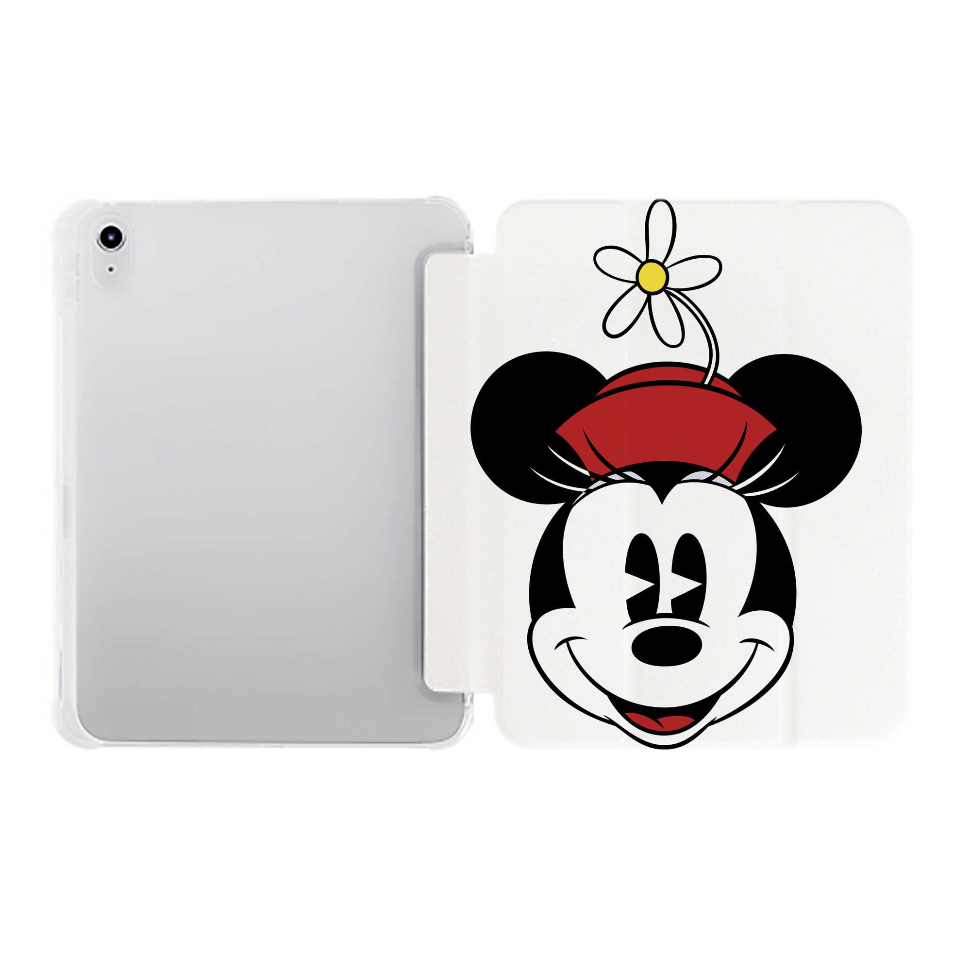 （画像用） ミッキーマウス Mickey Mouse IPad ケース ペン収納付き 三つ折りスタンド PUレザー×シリコン 対応機種9.5/10.5/10.9インチ